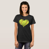 Softball Heart Ball Mom Dad Men Women Baseball T-Shirt (Vorne ganz)