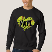 Softball Heart Ball Mom Women Graphic Baseball Sweatshirt (Vorderseite)