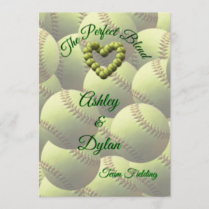 Softball Heart Blended Family Einladung