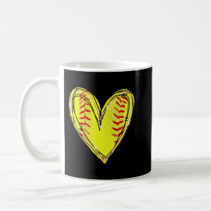 Softball Heart Softball Game Day Apparel Softball Kaffeetasse