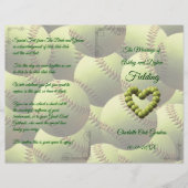 Softball Heart Wedding Theme Programm (Vorderseite)