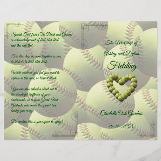 Softball Heart Wedding Theme Programm
