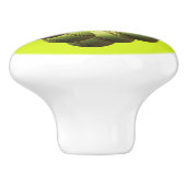 Softball-Herz-multi Ball-Gelb-Softball Keramikknauf (Seitenansicht)