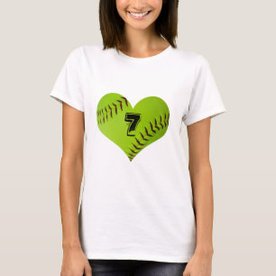 Softball-Herz-T - Shirt