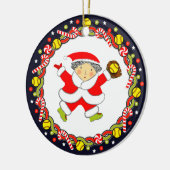Softball Holiday-Geschenk Keramik Ornament (Links)