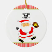 Softball Holiday-Geschenk Keramik Ornament (Vorne)
