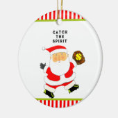 Softball Holiday-Geschenk Keramik Ornament (Links)