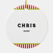 Softball Holiday-Geschenk Keramik Ornament (Hinten)