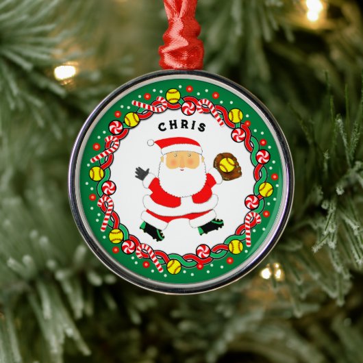 Softball Holiday Geschenk Keramik Ornament (Baum)