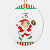 Softball Holiday-Geschenk Keramik Ornament (Links)