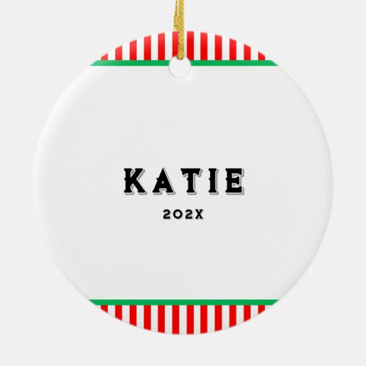 Softball Holiday-Geschenk Keramik Ornament (Hinten)