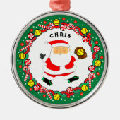 Softball Holiday Geschenk Keramik Ornament Aus Metall (Vorne)