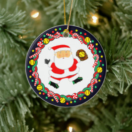 Softball Holiday Gift Keramik Ornament