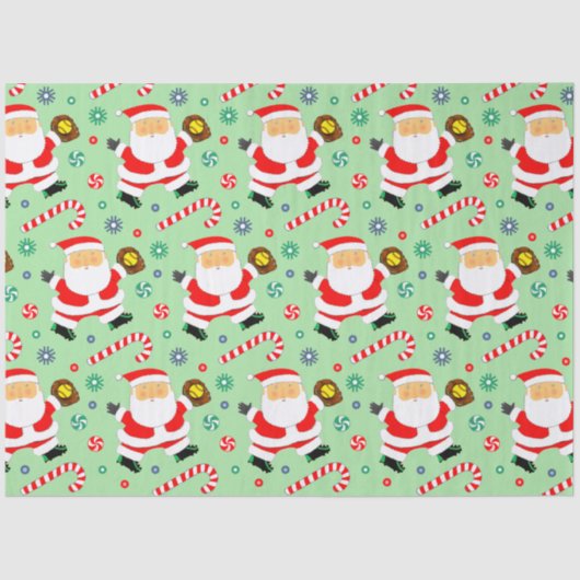 Softball Holiday Gift Seidenpapier (Vorderseite)