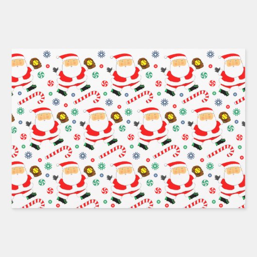 Softball Holiday Gift Wrapping Paper Geschenkpapier Set (Vorderseite)