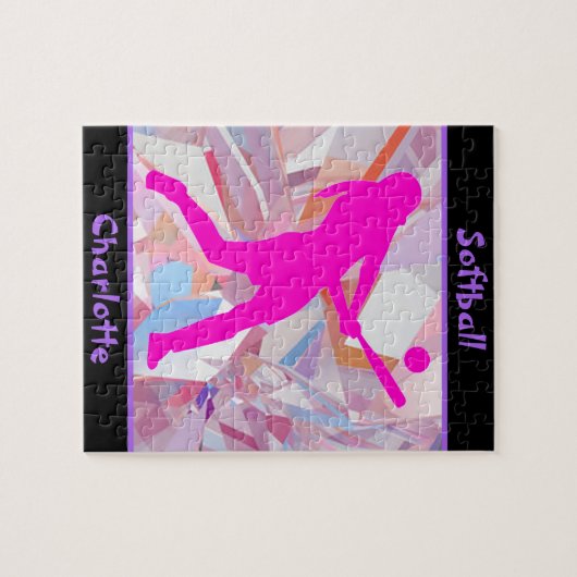 Softball Hologram Shatter Puzzle (Horizontal)