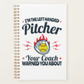 Softball Ich bin der Links Handed Pitcher Funny Planer (Vorderseite)