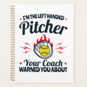 Softball Ich bin der Links Handed Pitcher Funny Planer (Vorderseite)