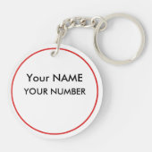 Softball ID Bag TAG Personalisiert Text Schlüssela Schlüsselanhänger (Rückseite)