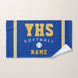 Softball-Ikone, individueller Name & Schule, Teamg Handtuch