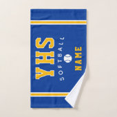 Softball-Ikone, individueller Name & Schule, Teamg Handtuch (Handtuch)