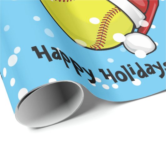 Softball in einer geschenkpapier (Rolleneckpunkt)