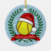 Softball in einer keramik ornament (Vorne)