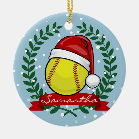 Softball in einer keramik ornament (Vorne)