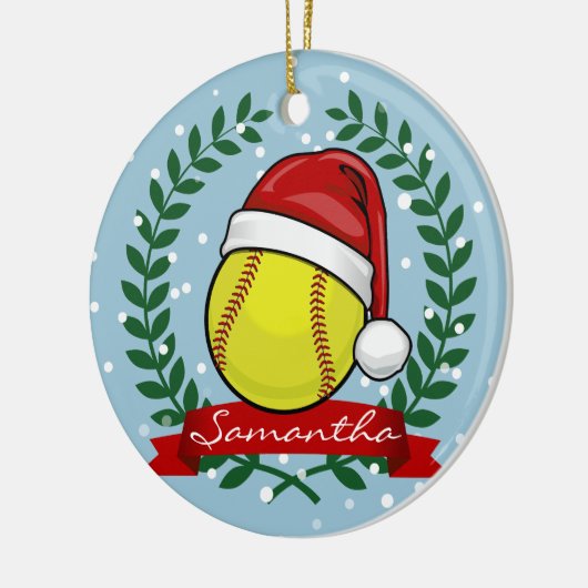 Softball in einer keramik ornament (Links)