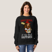 Softball is my Key to Happiness Softball Sweatshirt (Vorne ganz)
