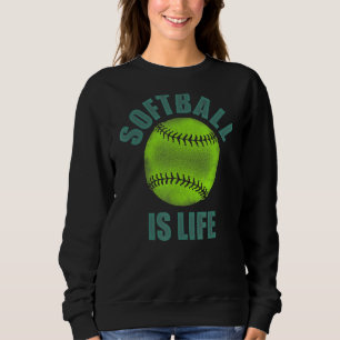 Softball ist ein langsamer Pitch-Softballer im Leb Sweatshirt