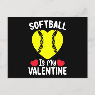 Softball ist mein Valentinstag Postkarte