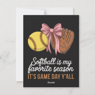 Softball ist meine Lieblingssaison Feiertagskarte