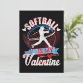 Softball ist meine Valentine Funny Valentines Not Save The Date (Stehend Vorderseite)