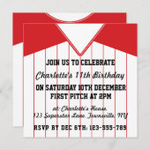 Softball Jersey Themenhotel Einladungen Vorlage (Vorne/Hinten)