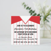 Softball Jersey Themenhotel Einladungen Vorlage (Stehend Vorderseite)