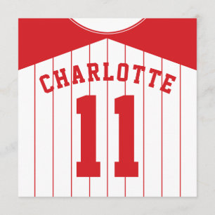 Softball Jersey Themenhotel Einladungen Vorlage