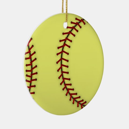 Softball Keramik Ornament (Rechts)