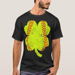 Softball Kleeblatt Vierblättriges Kleeblatt St Pat T-Shirt
