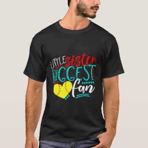Softball-kleine Schwester größter Fan T-Shirt
