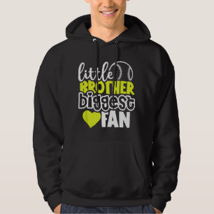 Softball kleiner Bruder größter Fan Geschenk Teena Hoodie