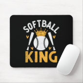Softball-König Catcher Pitcher Softballer  Mousepad (Mit Mouse)
