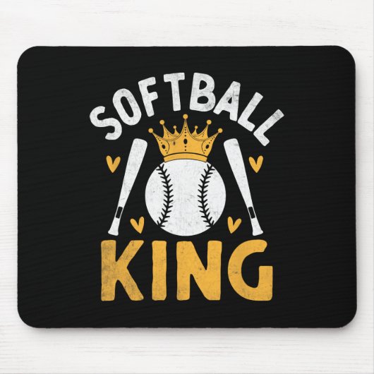 Softball-König Catcher Pitcher Softballer  Mousepad (Vorne)