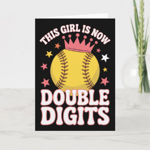 Softball-Königin Dieses Mädchen ist jetzt 10 zweis Karte