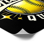 Softball-Königin Ein Softball Mit Krone Softball-M Poster (Ecke)