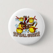 Softball-Krieger Button (Vorderseite)