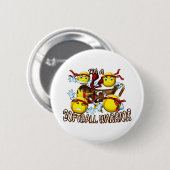 Softball-Krieger Button (Vorne & Hinten)