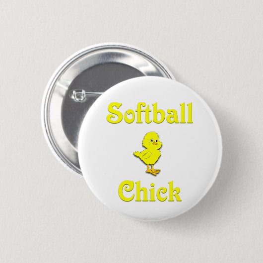 Softball-Küken Button (Vorne & Hinten)