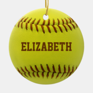 Softball-kundenspezifische Ball-Verzierung Keramik Ornament