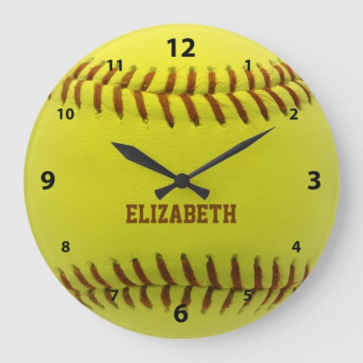 Softball-kundenspezifische Ball-Wanduhr Große Wanduhr (Vorderseite)